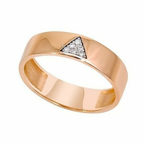 Золотое обручальное кольцо с&nbsp;бриллиантом