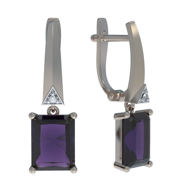 Золотые серьги с&nbsp;аметистом