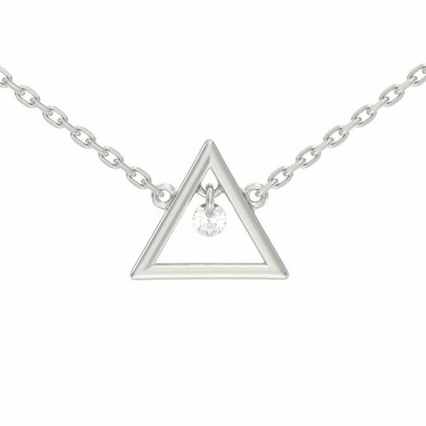 Серебряное колье с&nbsp;фианитом