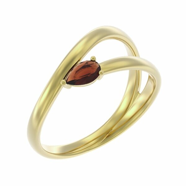 Золотое кольцо с&nbsp;раух-топазом
