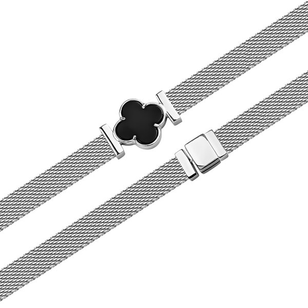 Серебряный браслет с ониксом