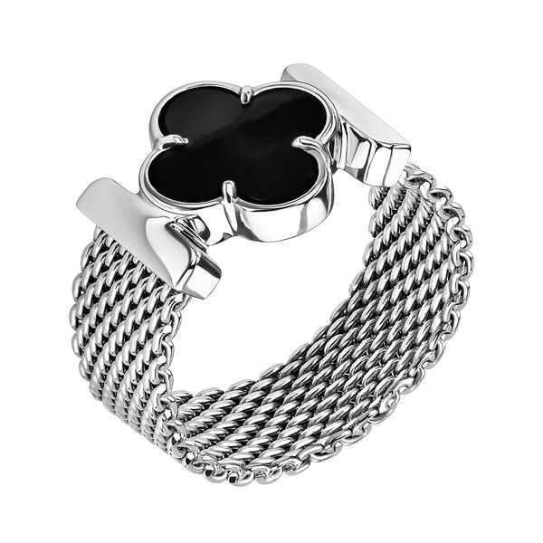 Серебряное кольцо с ониксом