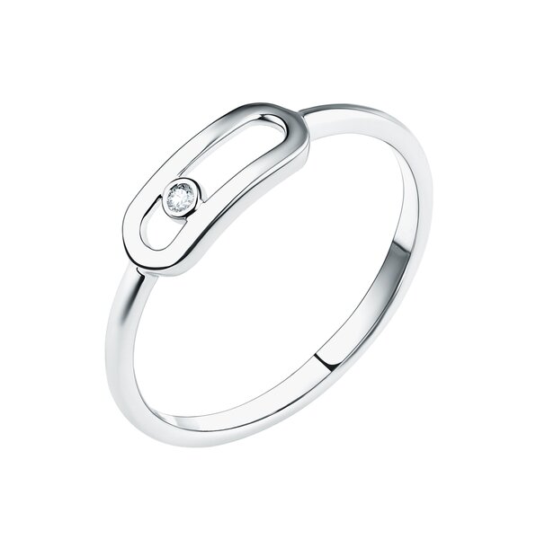 Серебряное кольцо с фианитом