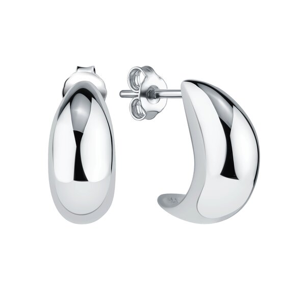 Серебряные серьги-пусеты без вставок