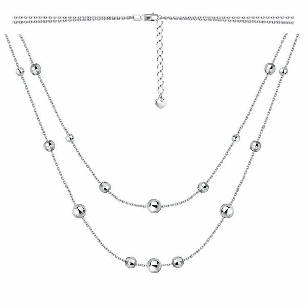 Серебряное колье без вставок