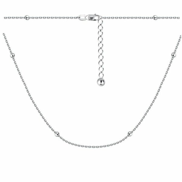 Серебряное колье без вставок