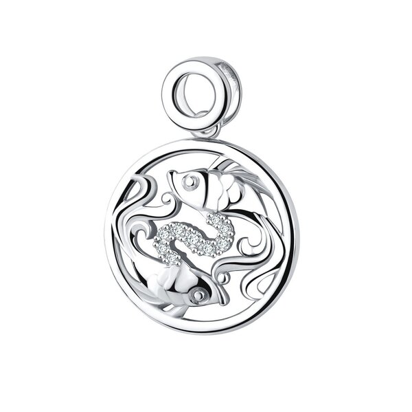 Серебряный подвес с&nbsp;фианитом