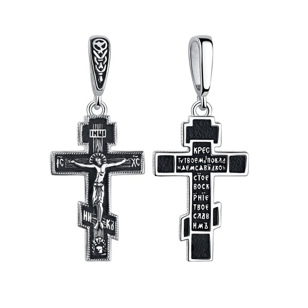 Серебряный крест без вставок