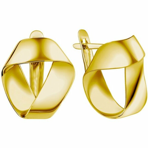 Золотые серьги без вставок