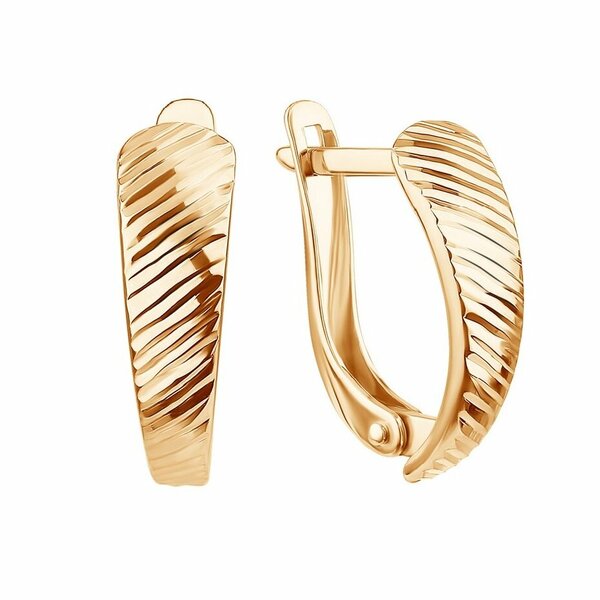 Золотые серьги без вставок