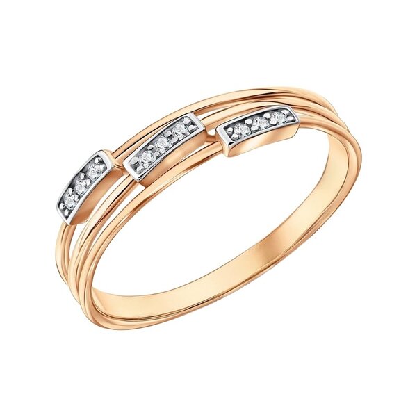 Золотое кольцо с&nbsp;фианитом