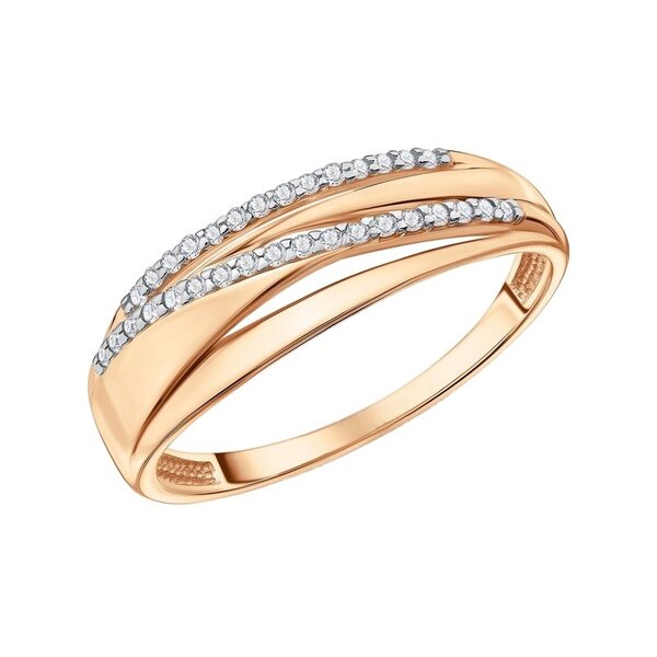 Золотое кольцо с&nbsp;фианитом