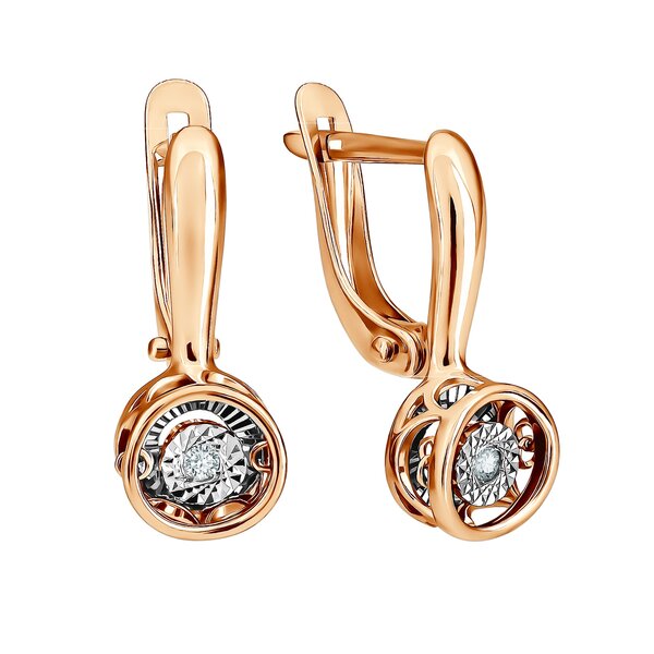 Золотые серьги с&nbsp;фианитом