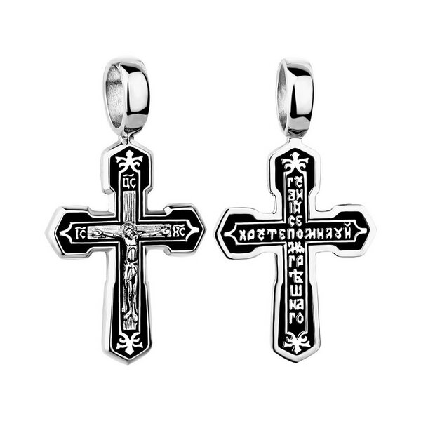 Серебряный крест без вставок