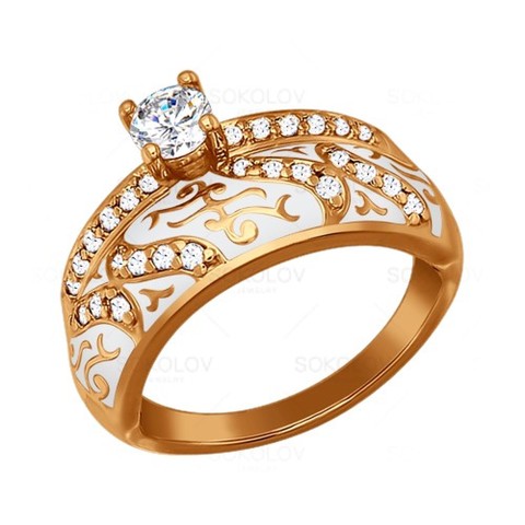 Серебряное кольцо с фианитом