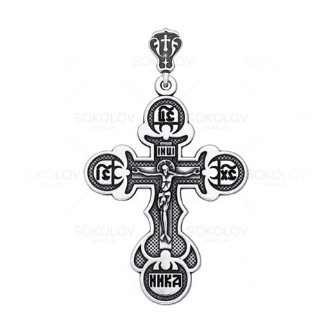 Серебряный крест без вставок