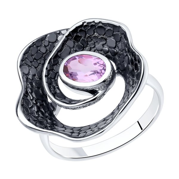 Серебряное кольцо с аметистом