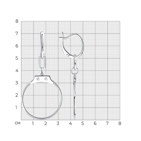 Серебряные серьги без вставок
