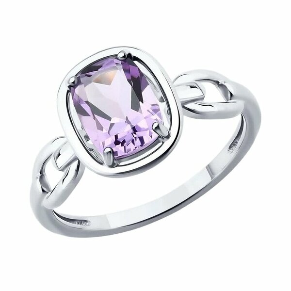Серебряное кольцо с&nbsp;аметистом
