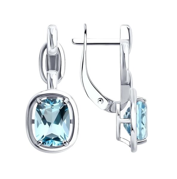 Серебряные серьги с&nbsp;топазом