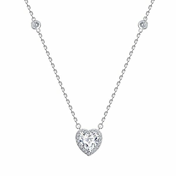 Серебряное колье с&nbsp;фианитом