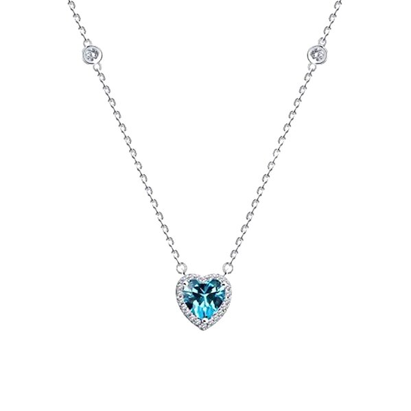 Серебряное колье с&nbsp;фианитом