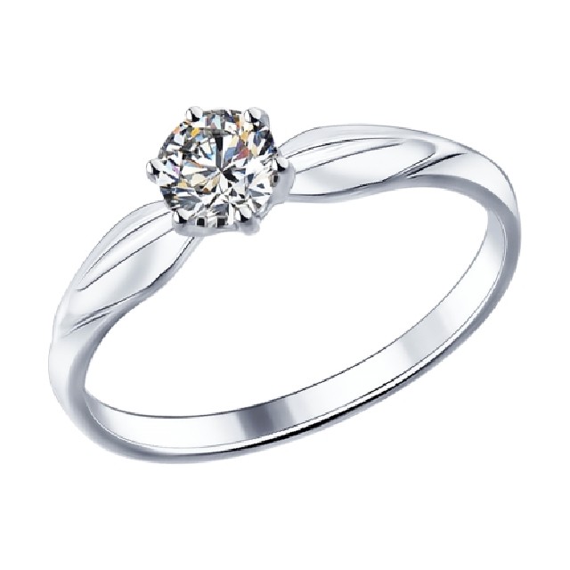 Серебряное кольцо с кристаллом