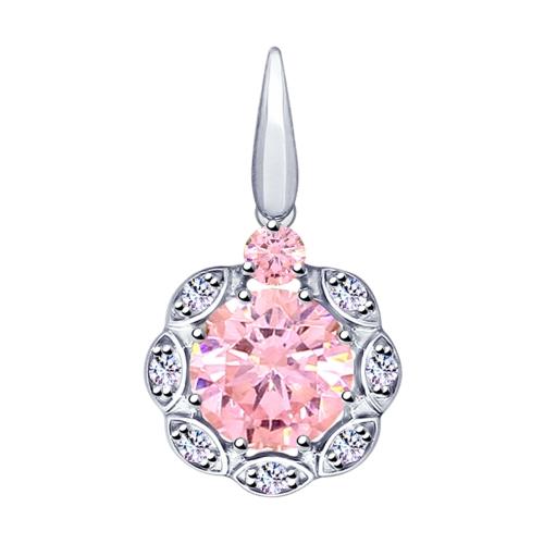 Серебряный подвес с&nbsp;фианитом