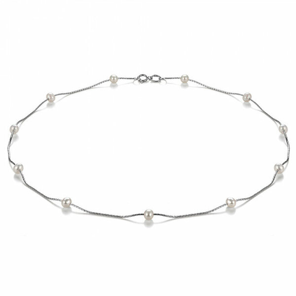 Серебряное колье с&nbsp;жемчугом культивированным