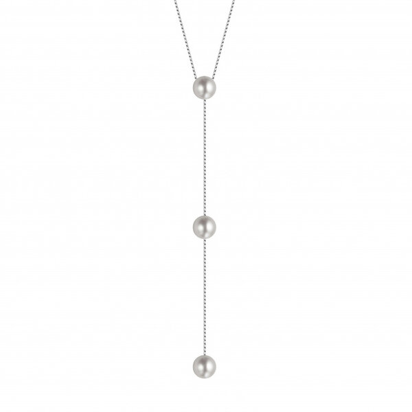 Серебряное колье с&nbsp;жемчугом культивированным