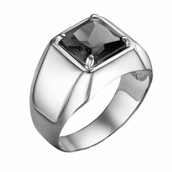 Серебряная печатка с&nbsp;фианитом