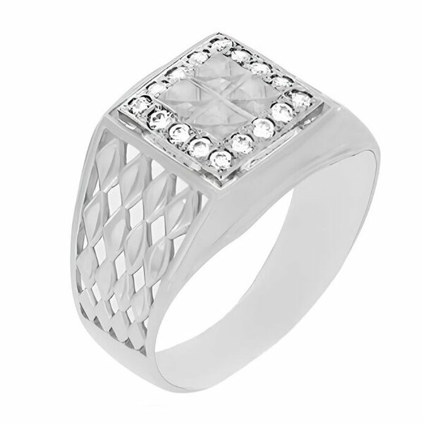 Серебряная печатка с&nbsp;фианитом