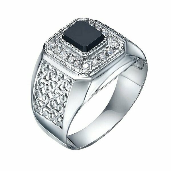 Серебряная печатка с&nbsp;фианитом