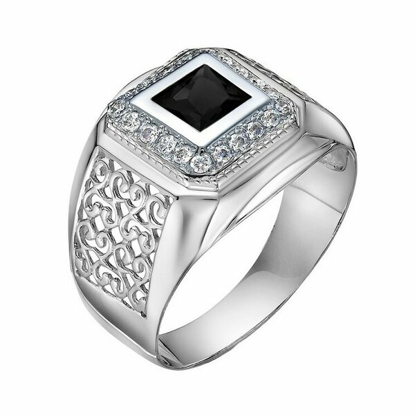 Серебряная печатка с&nbsp;фианитом