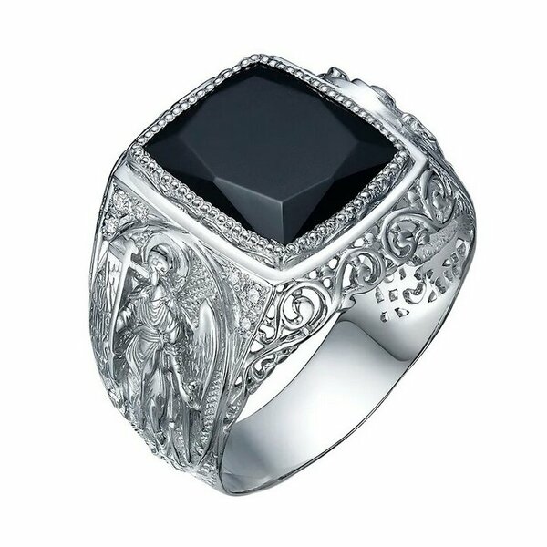 Серебряная печатка с&nbsp;фианитом