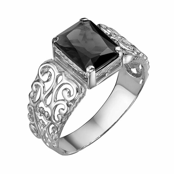 Серебряная печатка с&nbsp;фианитом