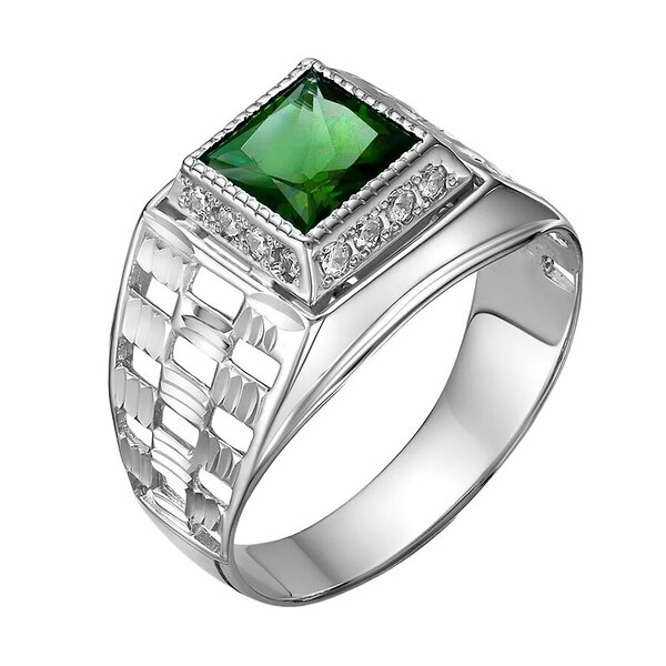 Серебряная печатка с&nbsp;фианитом