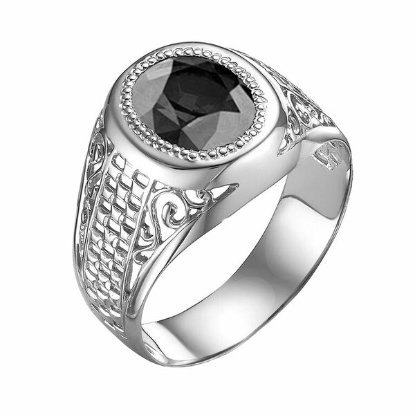 Серебряная печатка с&nbsp;фианитом