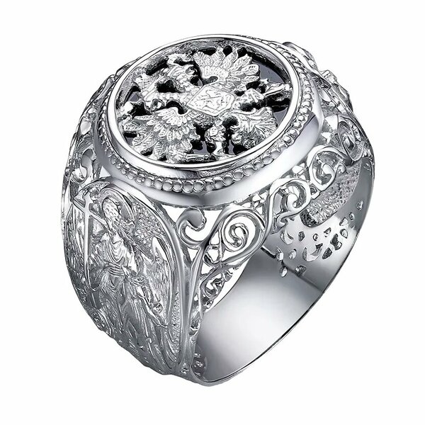 Серебряная печатка с&nbsp;фианитом