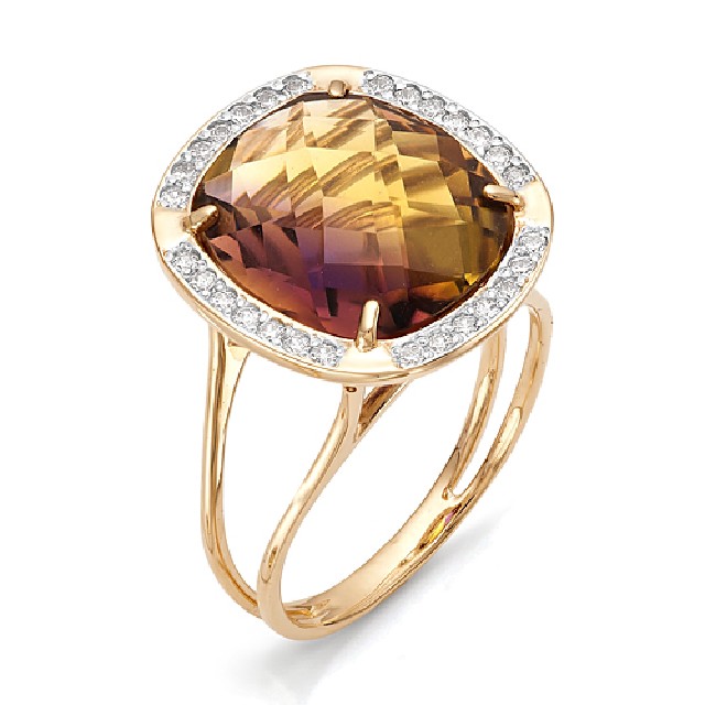 Золотое кольцо с&nbsp;аметрином