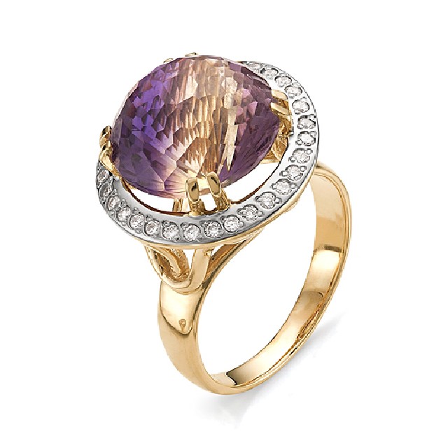 Золотое кольцо с&nbsp;аметрином