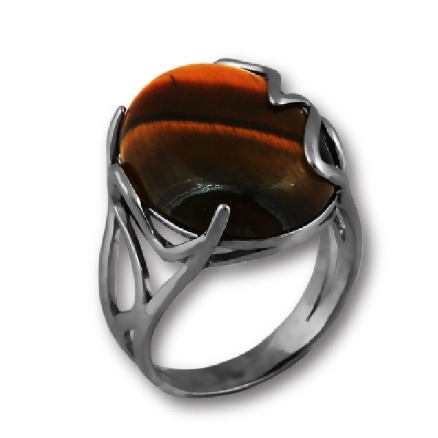 Серебряное кольцо с бычьим глазом