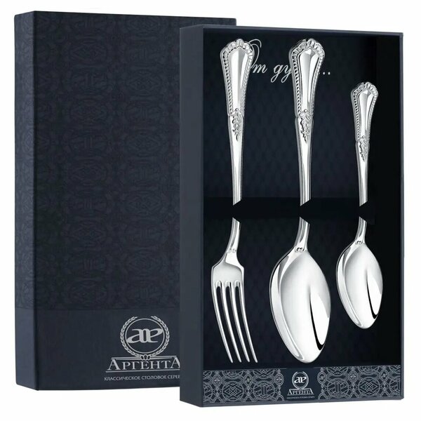 Серебряный набор без вставок