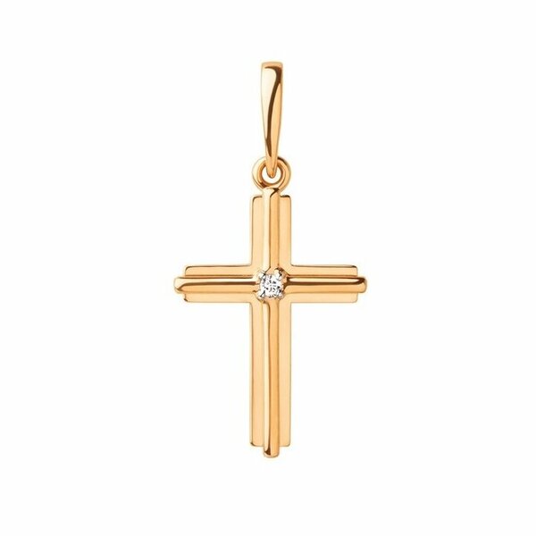 Золотой крест с&nbsp;фианитом