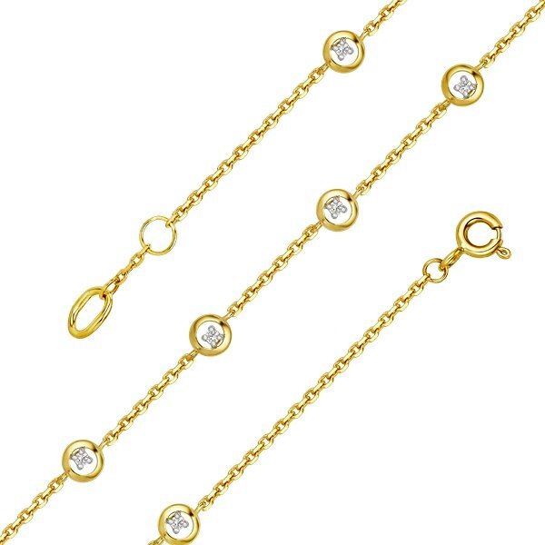 Золотой браслет с&nbsp;фианитом