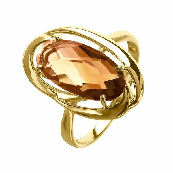 Золотое кольцо с&nbsp;раух-топазом