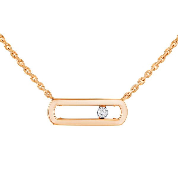 Золотое колье с&nbsp;бриллиантом