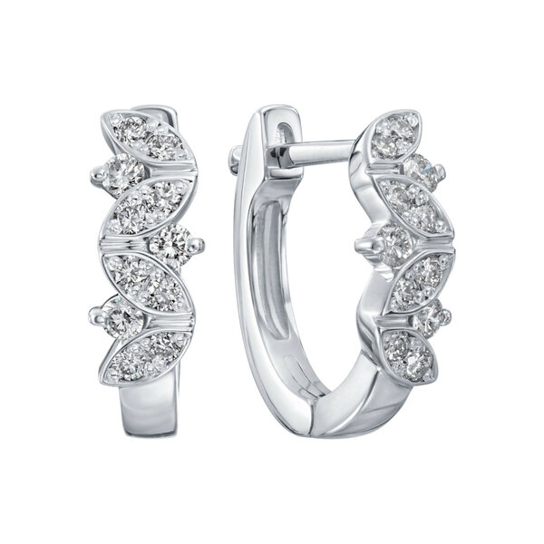 Золотые серьги с&nbsp;бриллиантом