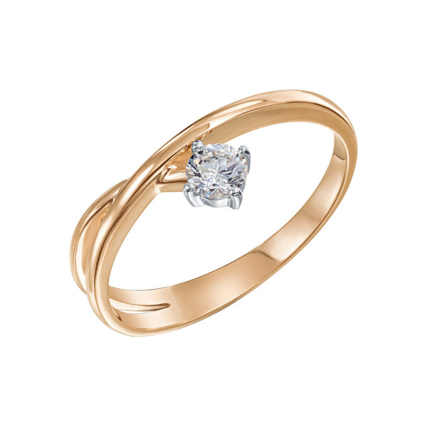Золотое кольцо с&nbsp;бриллиантом