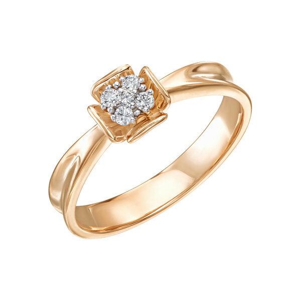 Золотое кольцо с&nbsp;бриллиантом